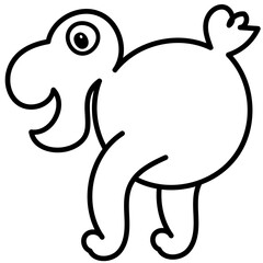 A cartoon illustration of a dinosaur baby