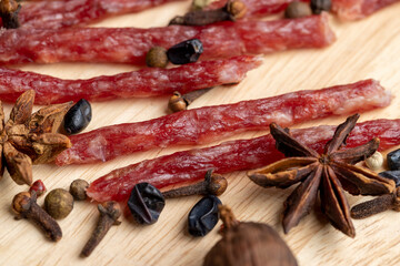 Homemade dried pork meat for long-term storage