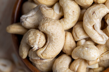 ready to eat and peeled cashew nuts