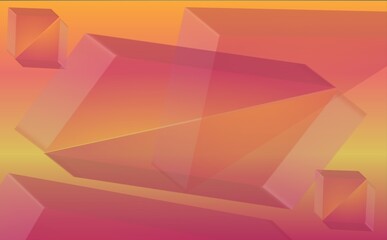 Abstract gradient red orange and pink soft colorful background illustration background pattern modern shape design 3d