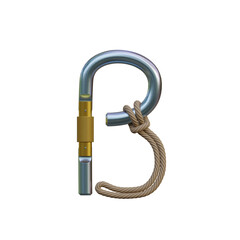 Carabiner Tech 3D Alphabet or PNG Letters