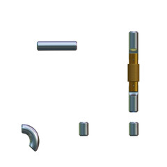 Carabiner Tech 3D Alphabet or PNG Letters