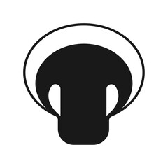 Linear mushroom icon, linear icon isolated on a white background