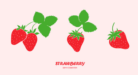 Strawberry, berry logo, red berries, package design , strawberries illustration