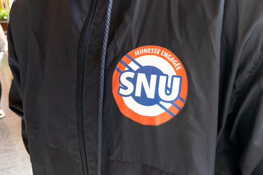 snu logo brand and text sign of french universal national service