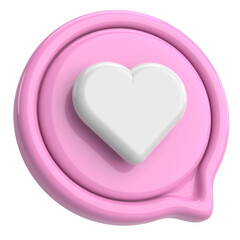 Like icon. Like button. 3D illustration.