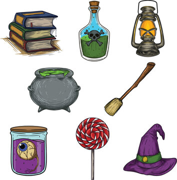 set of vector elements for Halloween. files are easy to edit and adapt to various needs