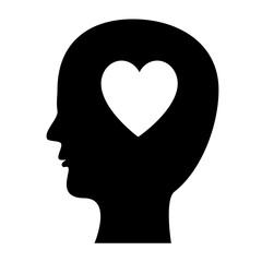 person with heart icon