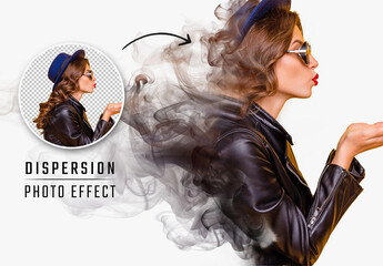 Smoke Dispersion Photo Effect Mockup