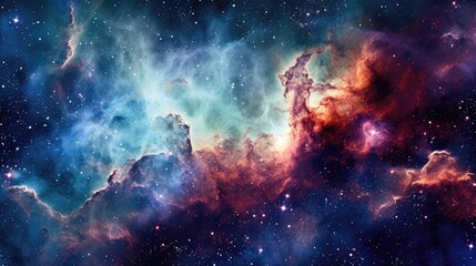 Fototapeta na wymiar Nebula in deep space with stars, space nebula and galaxy