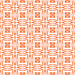 Watercolor medallion seamless border. Orange fair