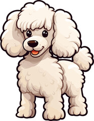 Fototapeta premium Poodle Elegance Sophisticated Dog Vector Illustration