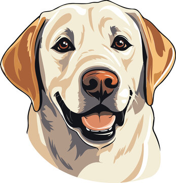 Lovable Labrador Heartwarming Dog Vector Illustration