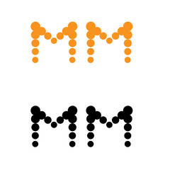 letter M vector illustration template .Premium business logotype. Graphic alphabet symbol for corporate Letter M line logo design. Linear creative minimal monochrome monogram symbol. Universal