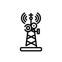 radio antenna sign symbol vector icon