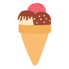 Ice Cream Isolated on White