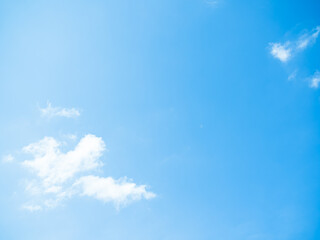 Blue Sky White Cloud Background,Cloudy Summer Clear Beauty Light White on Texture Spring Day Horizon,Sunny Winter Nature Air,Environment co2 Concept.