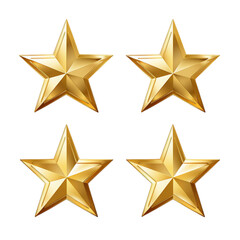 set star in 3d style white background.