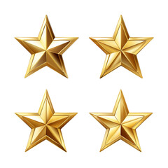 Obraz premium set star in 3d style white background.