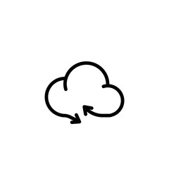 technology cloud computing sign symbol vector