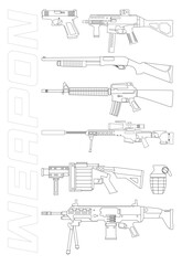 vector line art weapone