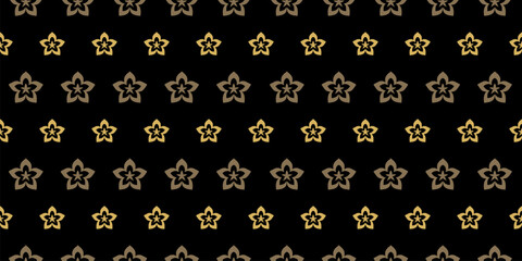 black and golden seamless pattern vector for card fabric background