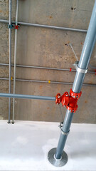 Piping works for sanitary systems installed inside the building