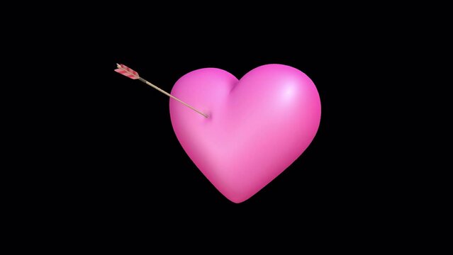 ハートに矢が刺さる C