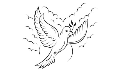 Pentecost poster design for print or use as card, flyer or T shirt