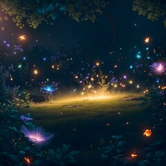 Firefly forest, mythical wallpaper