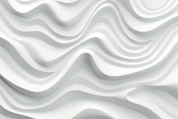 Minimalist white paper cut waves background, white background