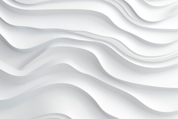 Obraz premium Minimalist white paper cut waves background, white background
