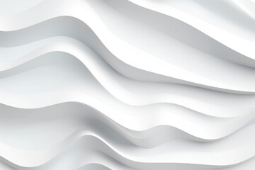 Obraz premium Minimalist white paper cut waves background, white background