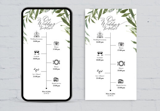 Wedding Digital Timeline