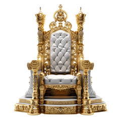 luxury throne isolated on white