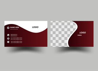 Creative Modern Bright Luxury and elegant business card Concept with rectangular Shapes business card Design with stylish minimalist print template