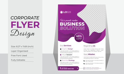 Business Flyer Corporate Flyer Template Organic & Geometric shape Flyer Circle Gradient Colorful concepts Poster flyer in A4 flyer template for Corporate Business agency Poster