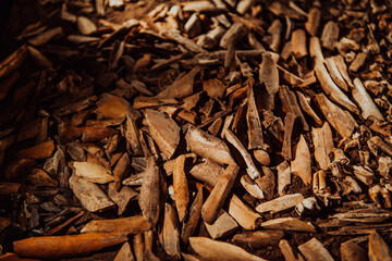 Macedonian folklore, brown sandals. Old shoes. Part of the tradition. Black pants, close up