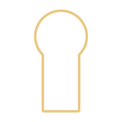 mosque window architectural gold outline