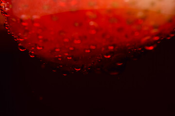 red heart with drops