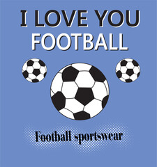 soccer ball and text print pattern
