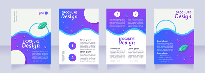 Kids obesity treatment and dieting blank brochure layout design. Vertical poster template set with empty copy space for text. Premade corporate reports collection. Editable flyer paper pages - obrazy, fototapety, plakaty