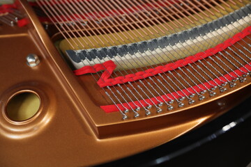 Close up of a piano.