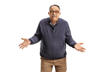 Devastated mature man