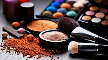 Cosmetics Make UP Product Photography. Amazing Colours and textures, Beauty for Woman.