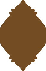 Ramadan frame shape. Islamic window and door icon. Arabic oriental arch. Silhouette of arabesque traditional template