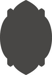 Ramadan frame shape. Islamic window and door icon. Arabic oriental arch. Silhouette of arabesque traditional template