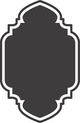Ramadan frame shape. Islamic window and door icon. Arabic oriental arch. Silhouette of arabesque traditional template