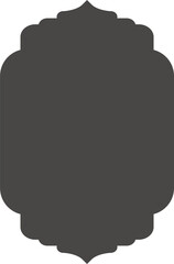 Ramadan frame shape. Islamic window and door icon. Arabic oriental arch. Silhouette of arabesque traditional template