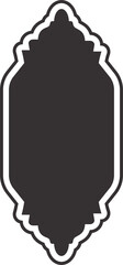 Ramadan frame shape. Islamic window and door icon. Arabic oriental arch. Silhouette of arabesque traditional template